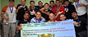 HMO VENCE DE VIRADA E CONQUISTA O TÍTULO DE CAMPEÃO NO CAMPEONATO DE FUTEBOL SOCIETY DO SUEESSOR 2024